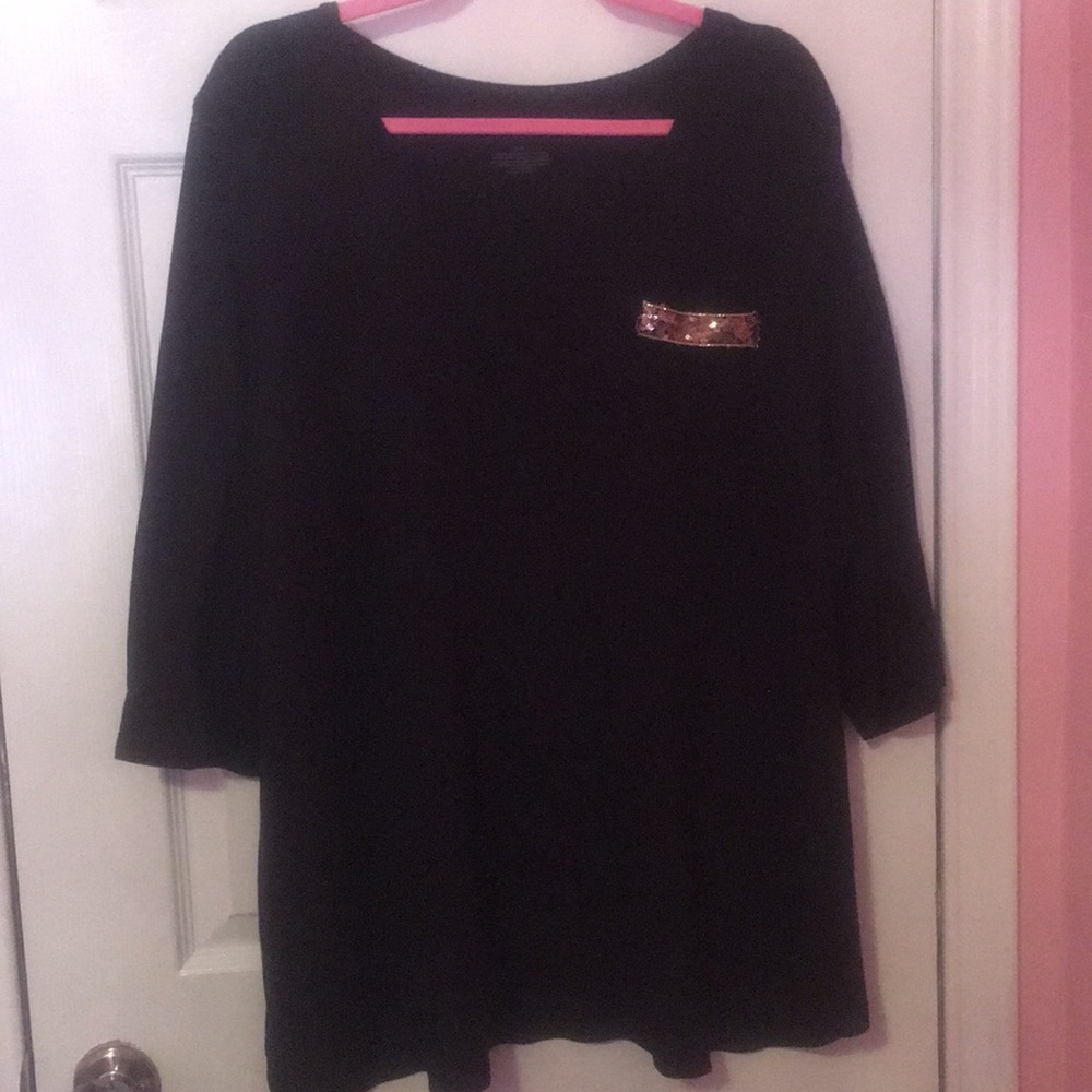 Lane Bryant 3/4 Sleeve Top with girly pocket